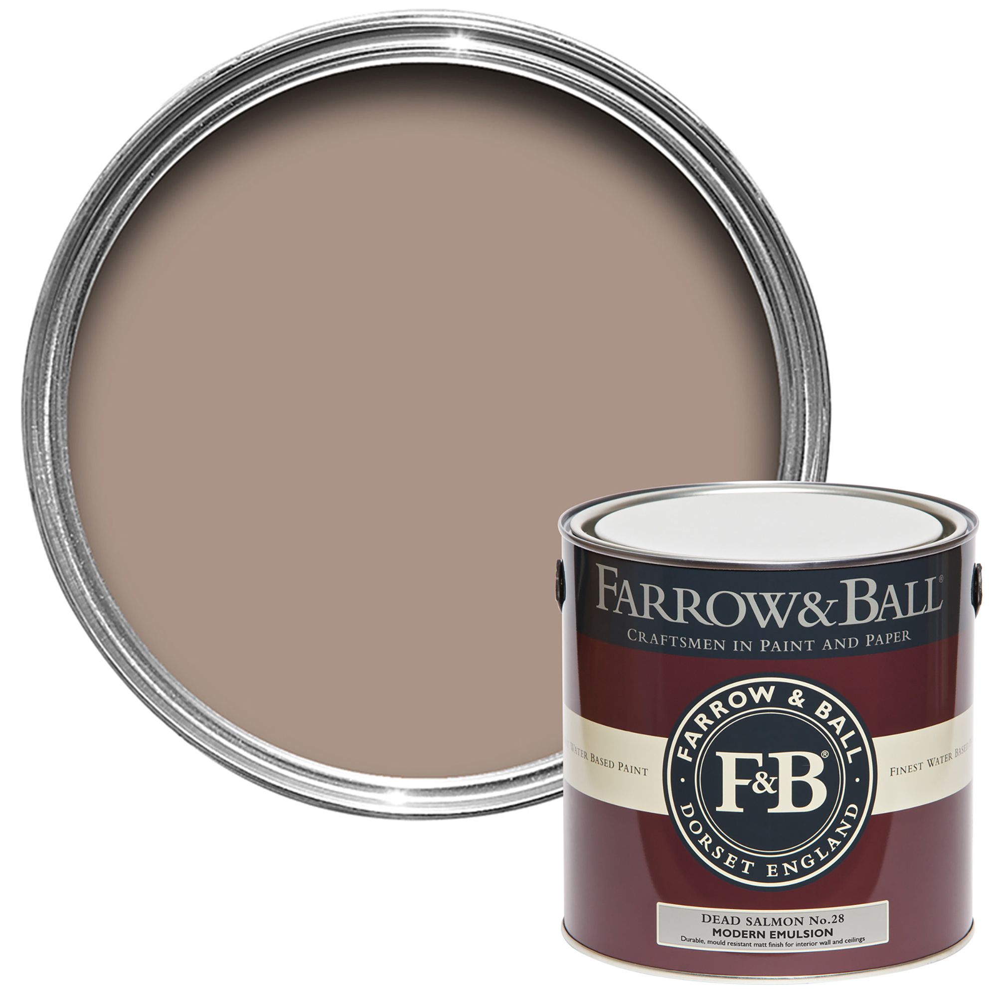 Farrow & Ball Modern Dead Salmon No.28 Matt Emulsion paint, 2.5L