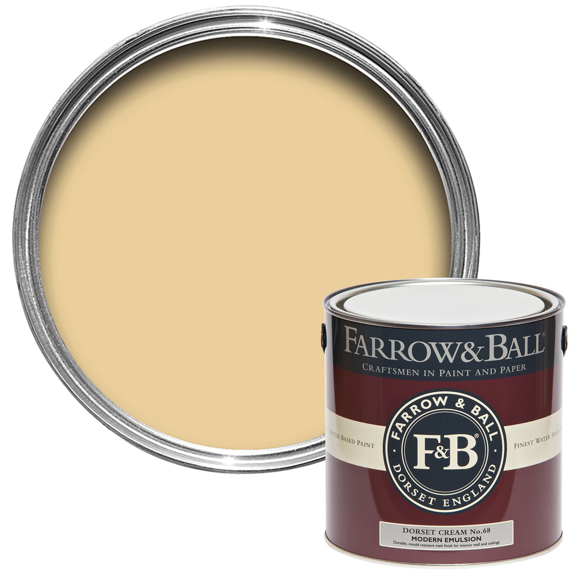 Farrow & Ball Modern Dorset Cream No.68 Matt Emulsion paint, 2.5L