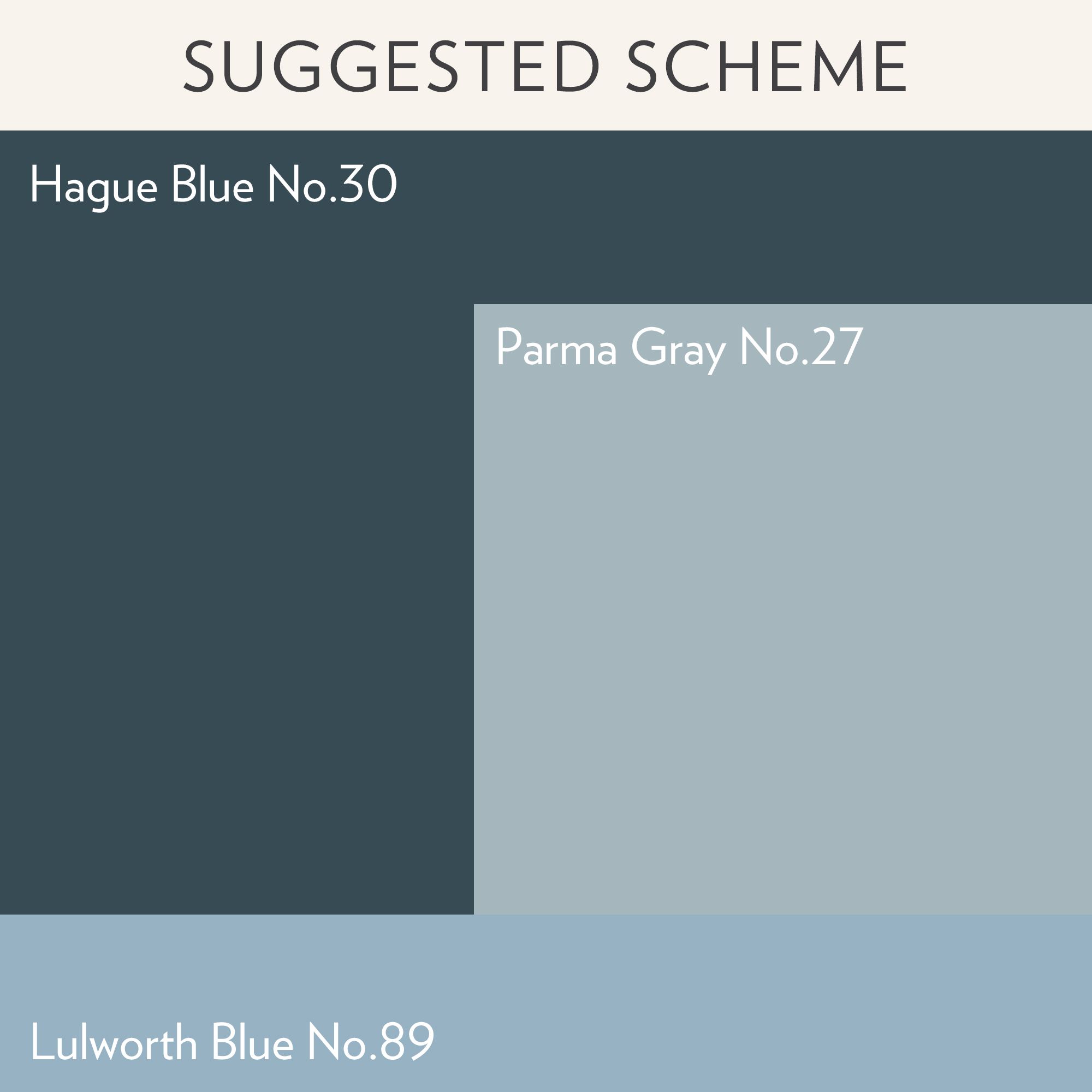 Farrow & Ball Modern Hague Blue Matt Wall & ceiling Emulsion paint, 2.5L