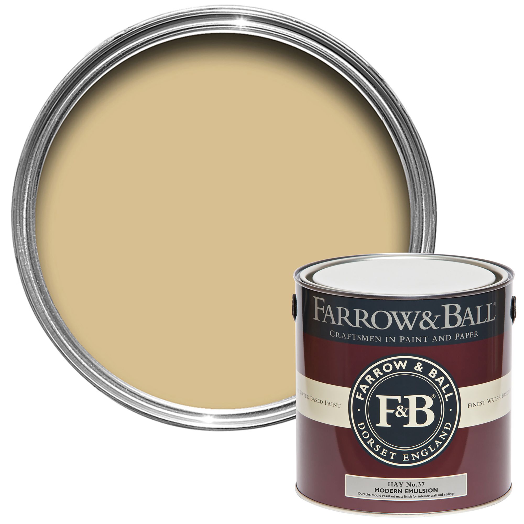 Farrow Ball Modern Hay No.37 Matt Emulsion paint 2.5L