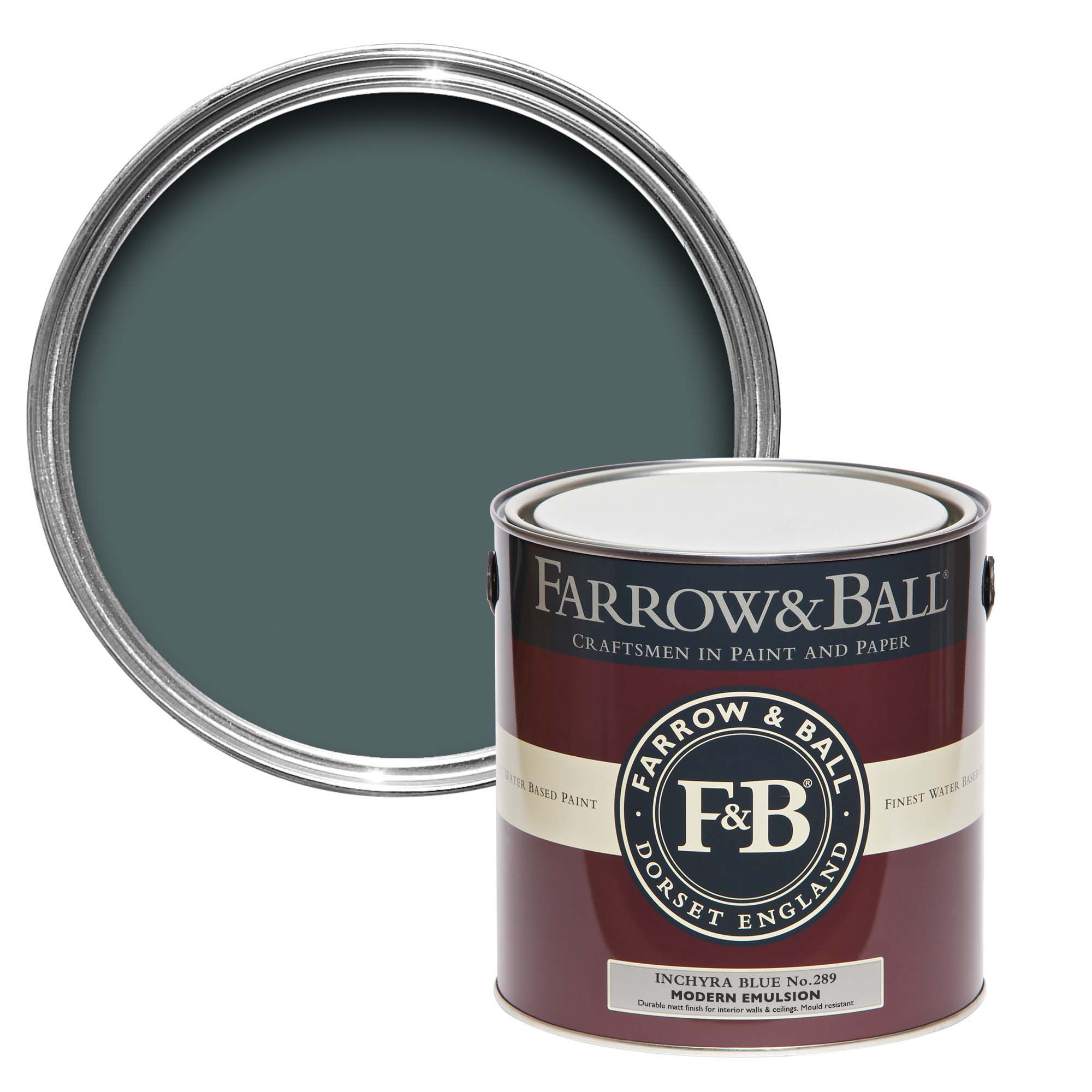 Farrow & Ball Modern Inchyra Blue No.289 Matt Emulsion paint, 2.5L