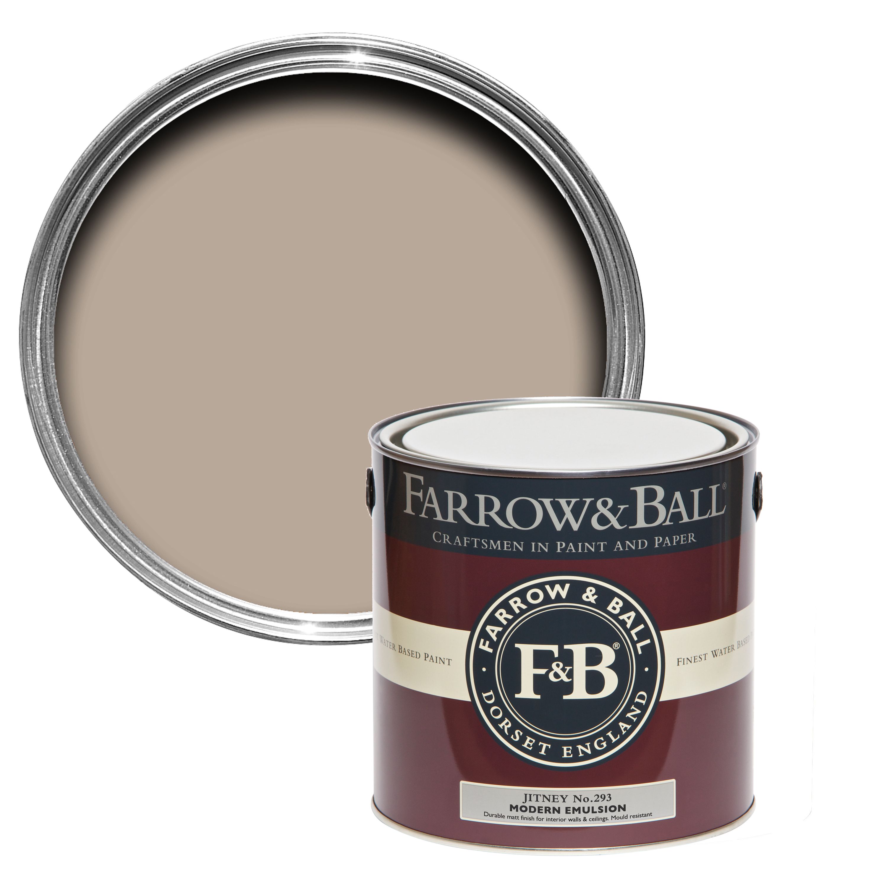 Farrow & Ball Modern Jitney No.293 Matt Emulsion paint, 2.5L DIY at B&Q