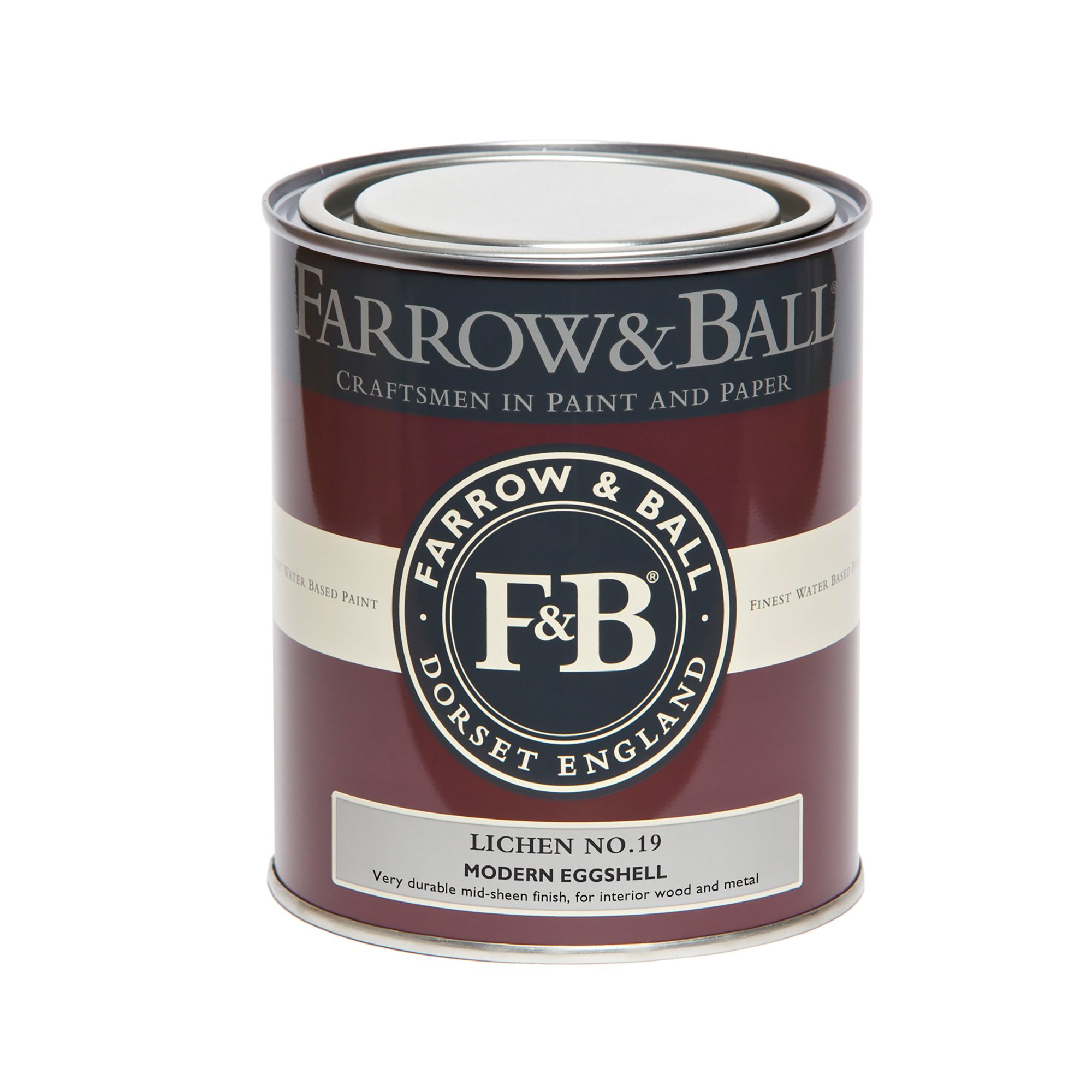 Farrow & Ball Modern Lichen No.19 Eggshell Paint, 750ml