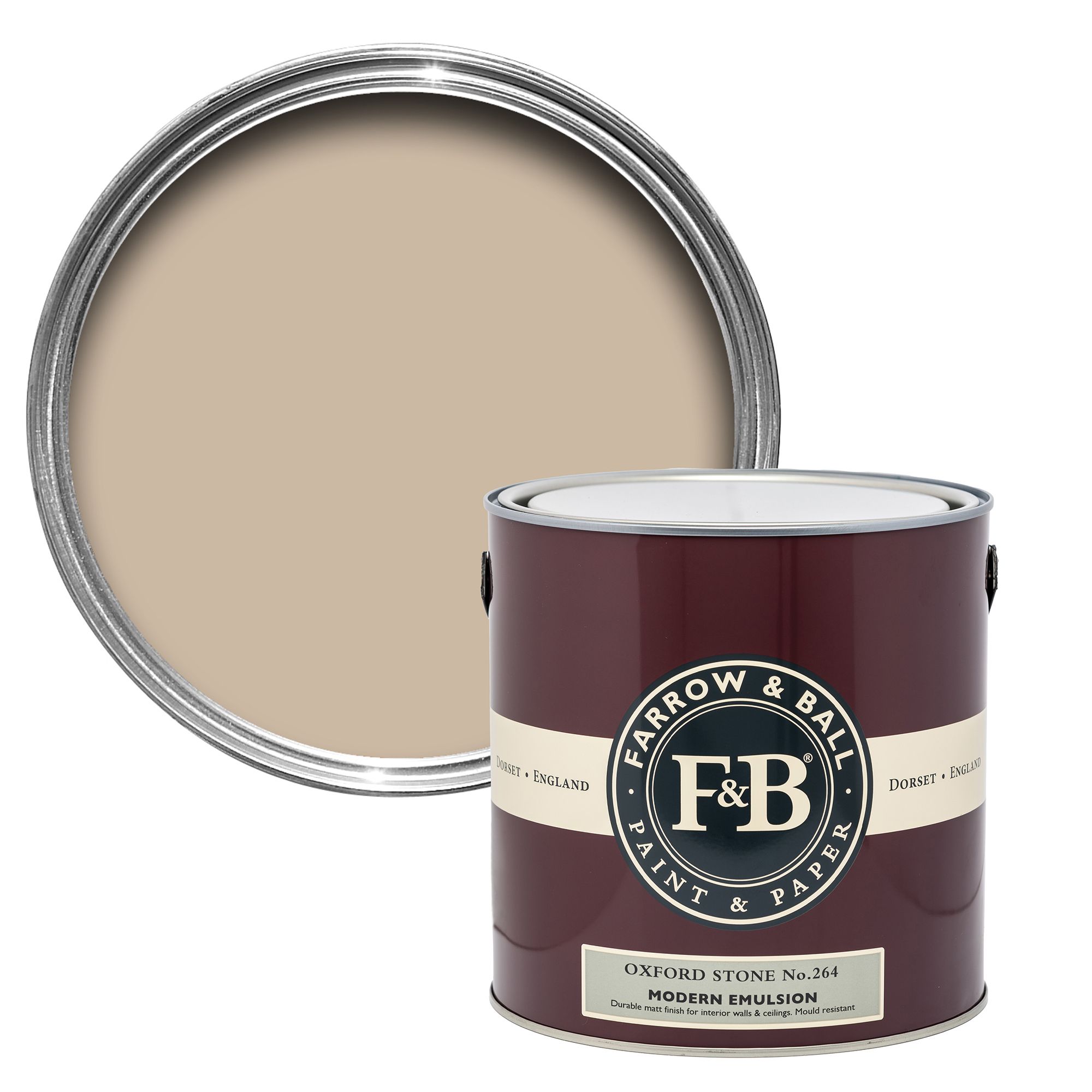 Farrow & Ball Modern Oxford Stone Matt Wall & ceiling Emulsion paint, 2.5L
