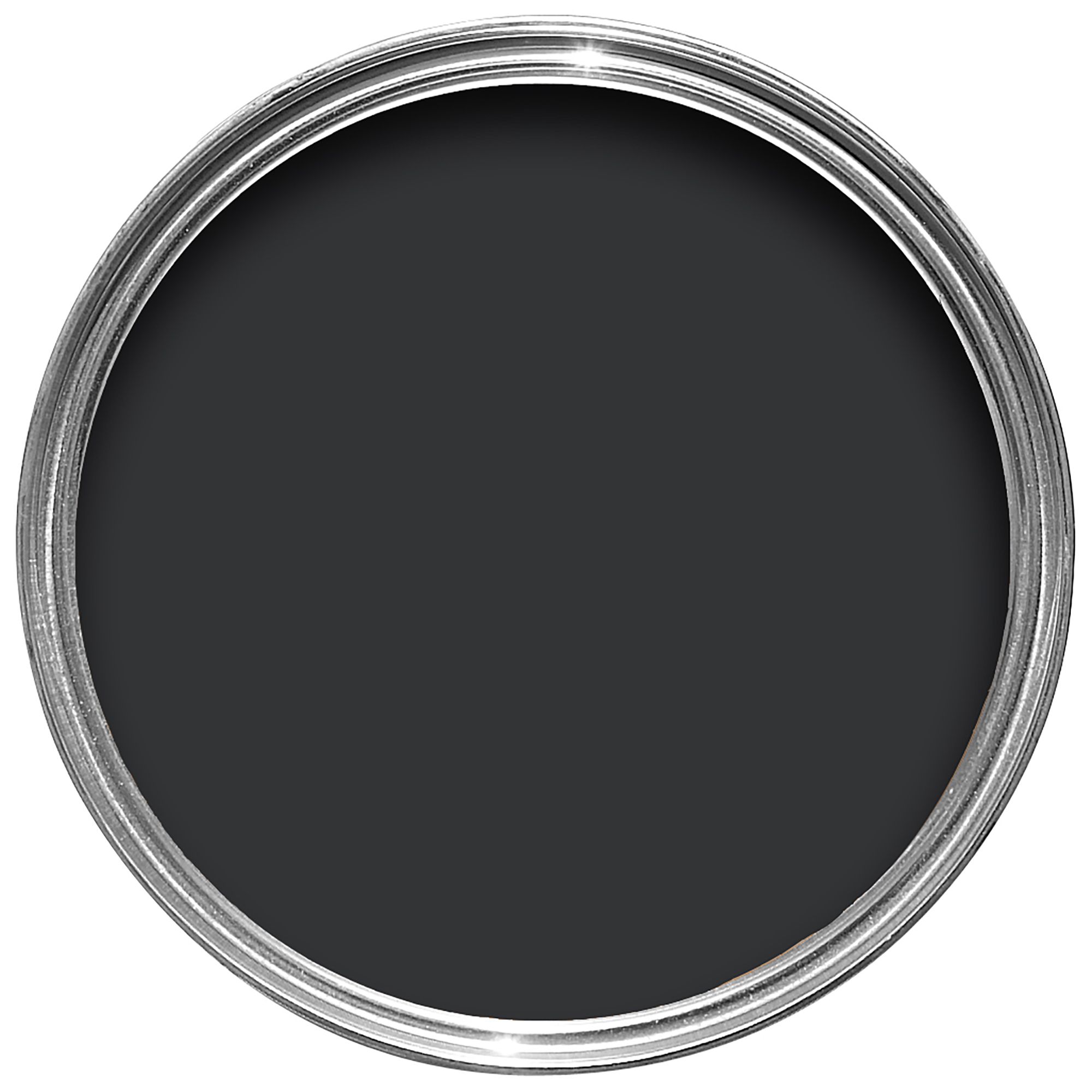Farrow & Ball Modern Pitch Black Eggshell Interior Metal, plaster & wood Paint, 2.5L