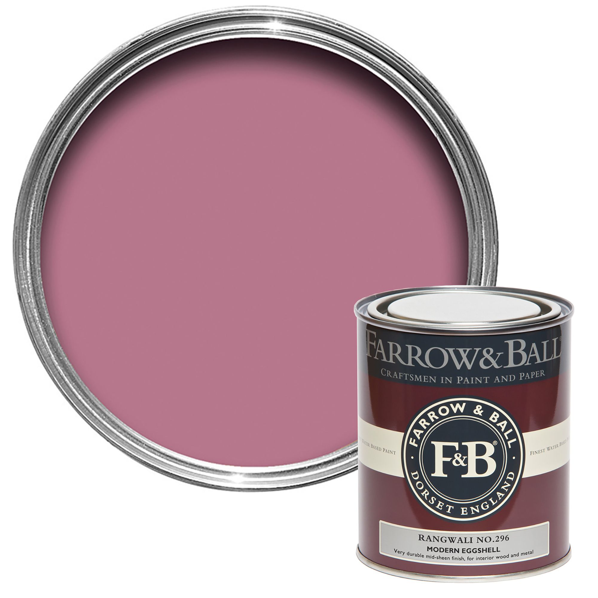 Farrow & Ball Modern Rangwali No.296 Eggshell Paint, 750ml