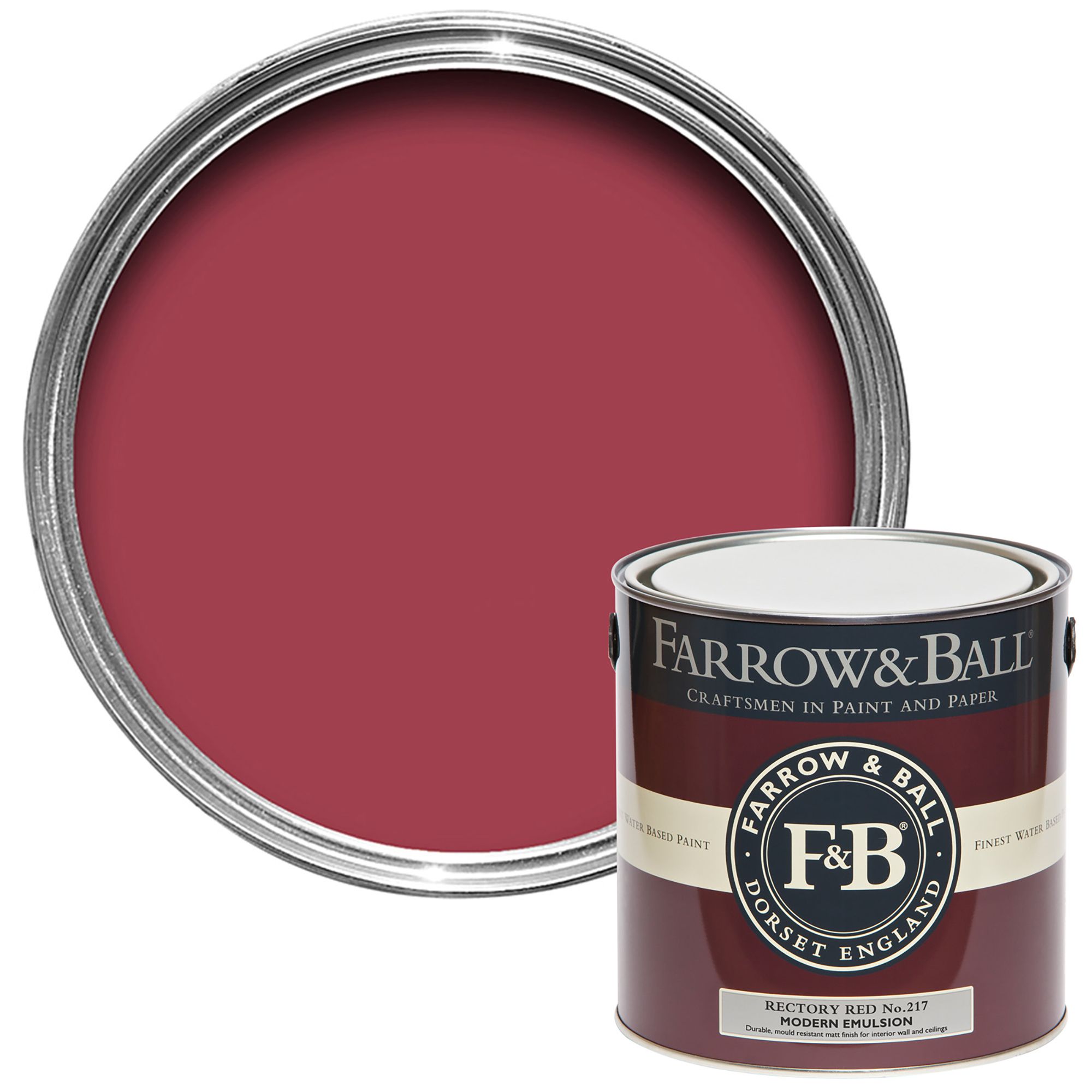 Farrow & Ball Modern Rectory Red No.217 Matt Emulsion paint, 2.5L