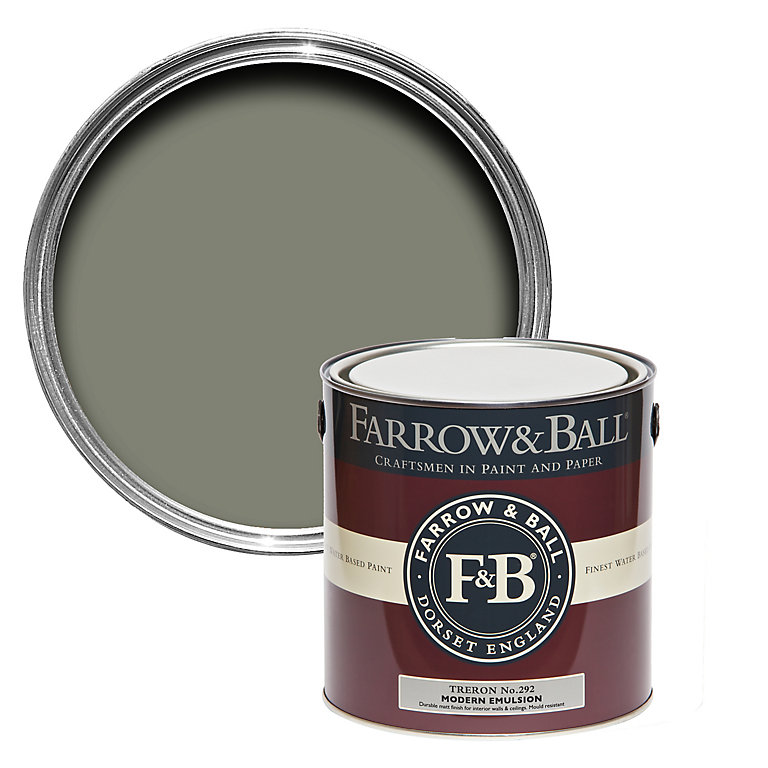 Farrow & Ball Modern Treron No.292 Matt Emulsion paint, 2.5L | DIY