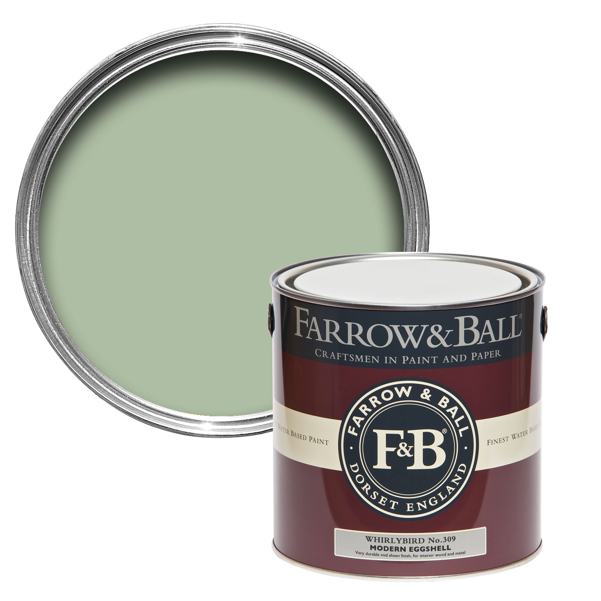 Farrow & Ball Modern Whirlybird No.309 Eggshell Paint, 2.5L