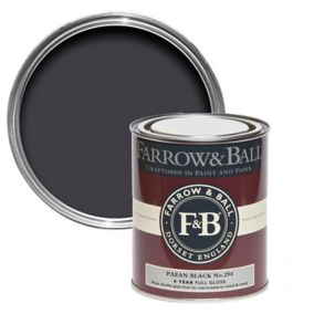 Farrow & Ball Paean black No.294 Gloss Metal & wood paint, 0.75L