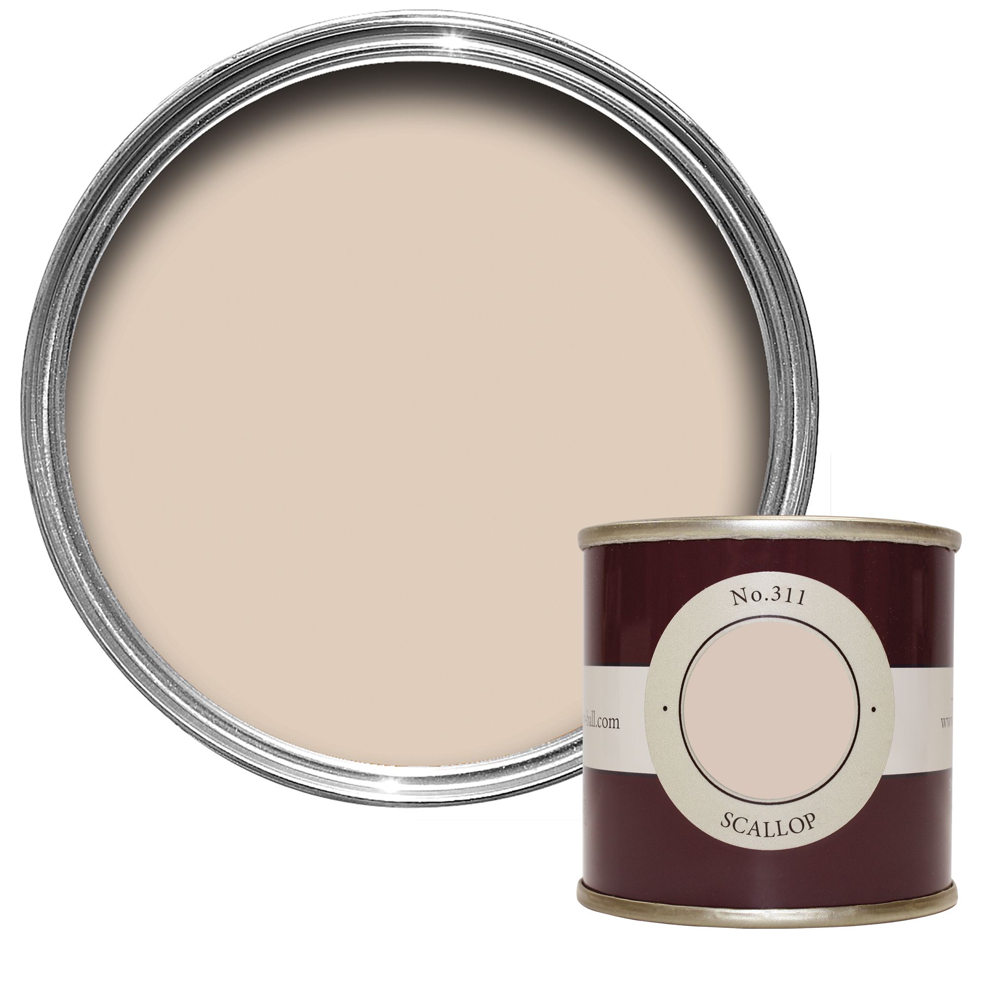 Farrow & Ball Scallop No.311 Flat matt Wall & ceiling Emulsion paint, 100ml Tester pot