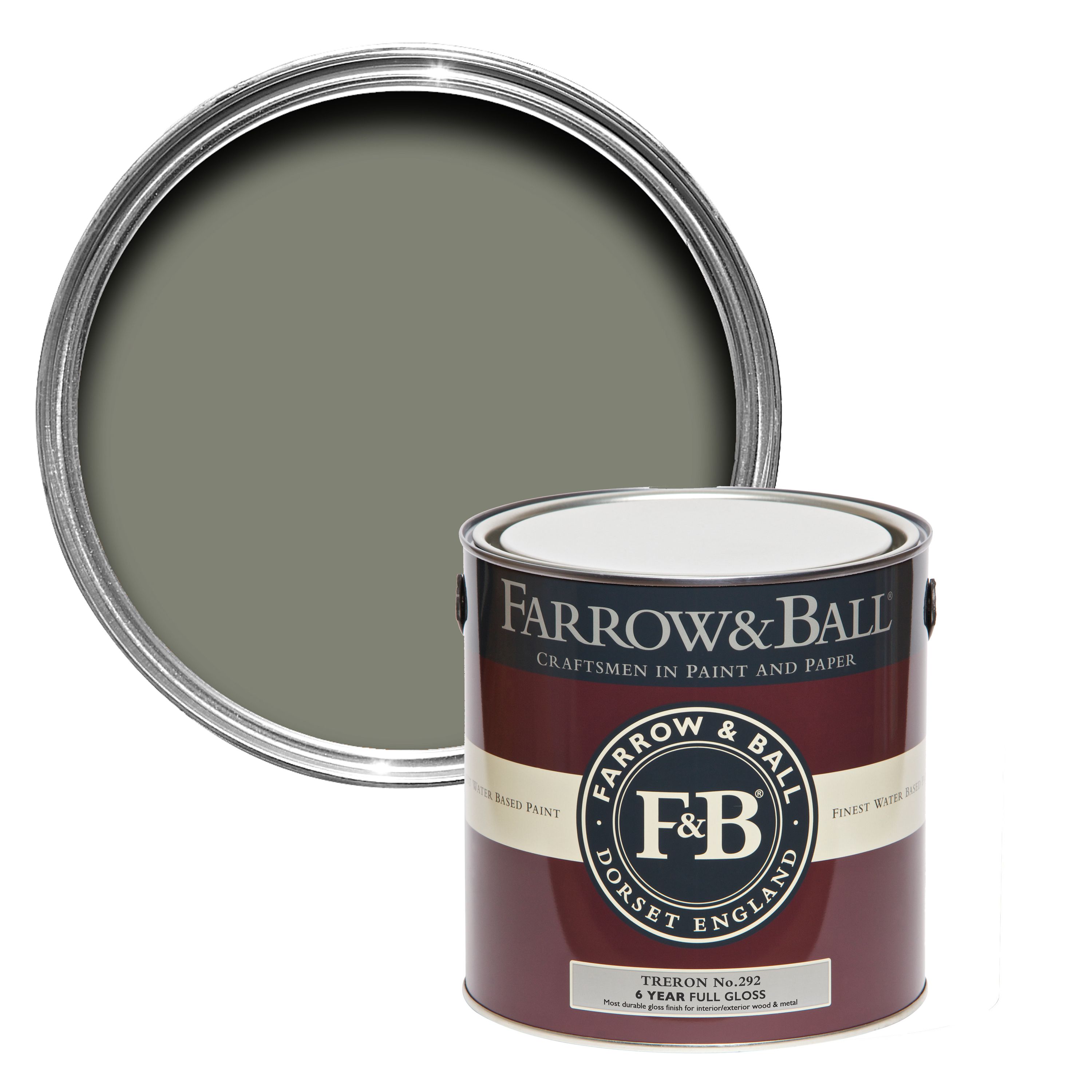 Farrow & Ball Treron Gloss Metal & wood paint, 2.5L