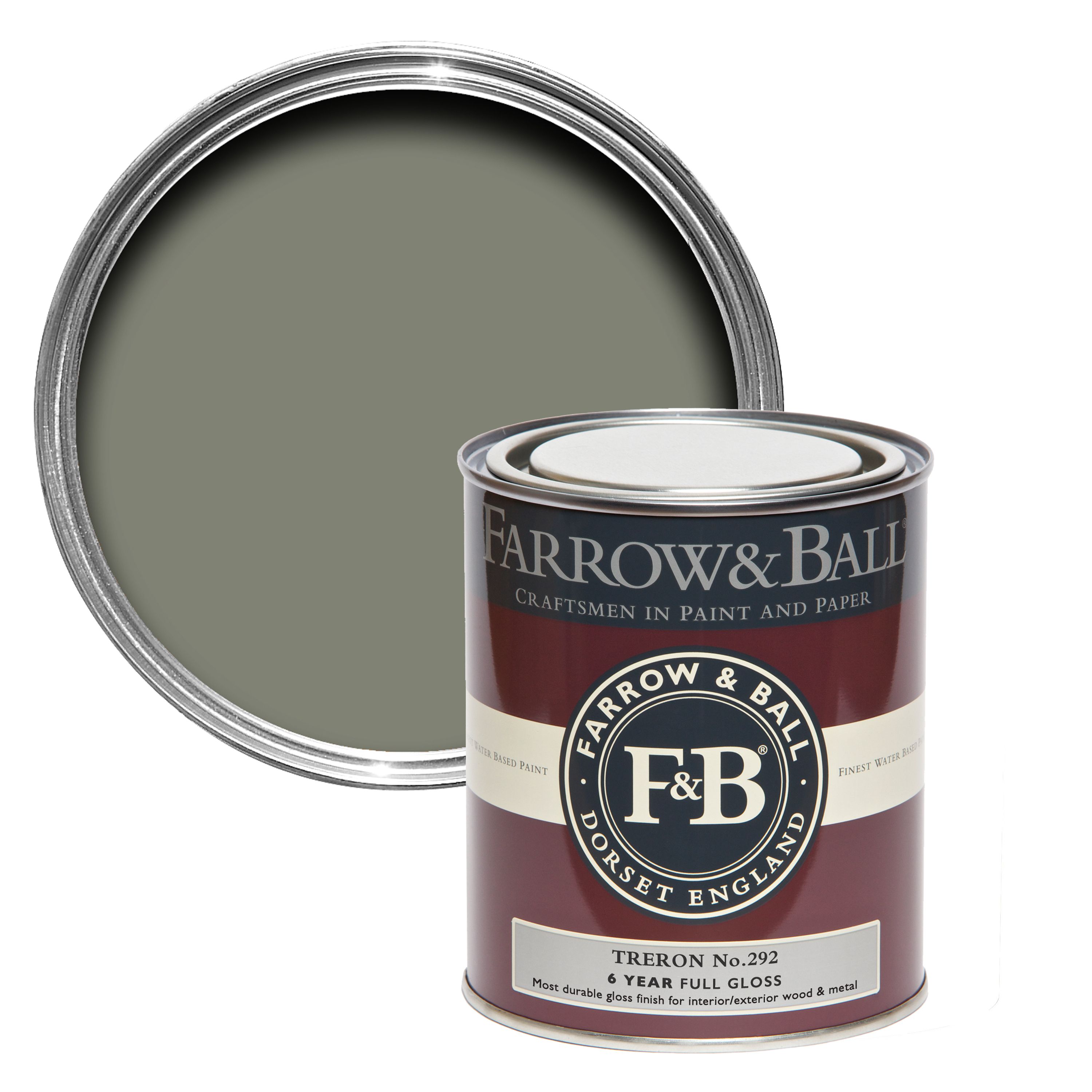 Farrow & Ball Treron Gloss Metal & wood paint, 750ml