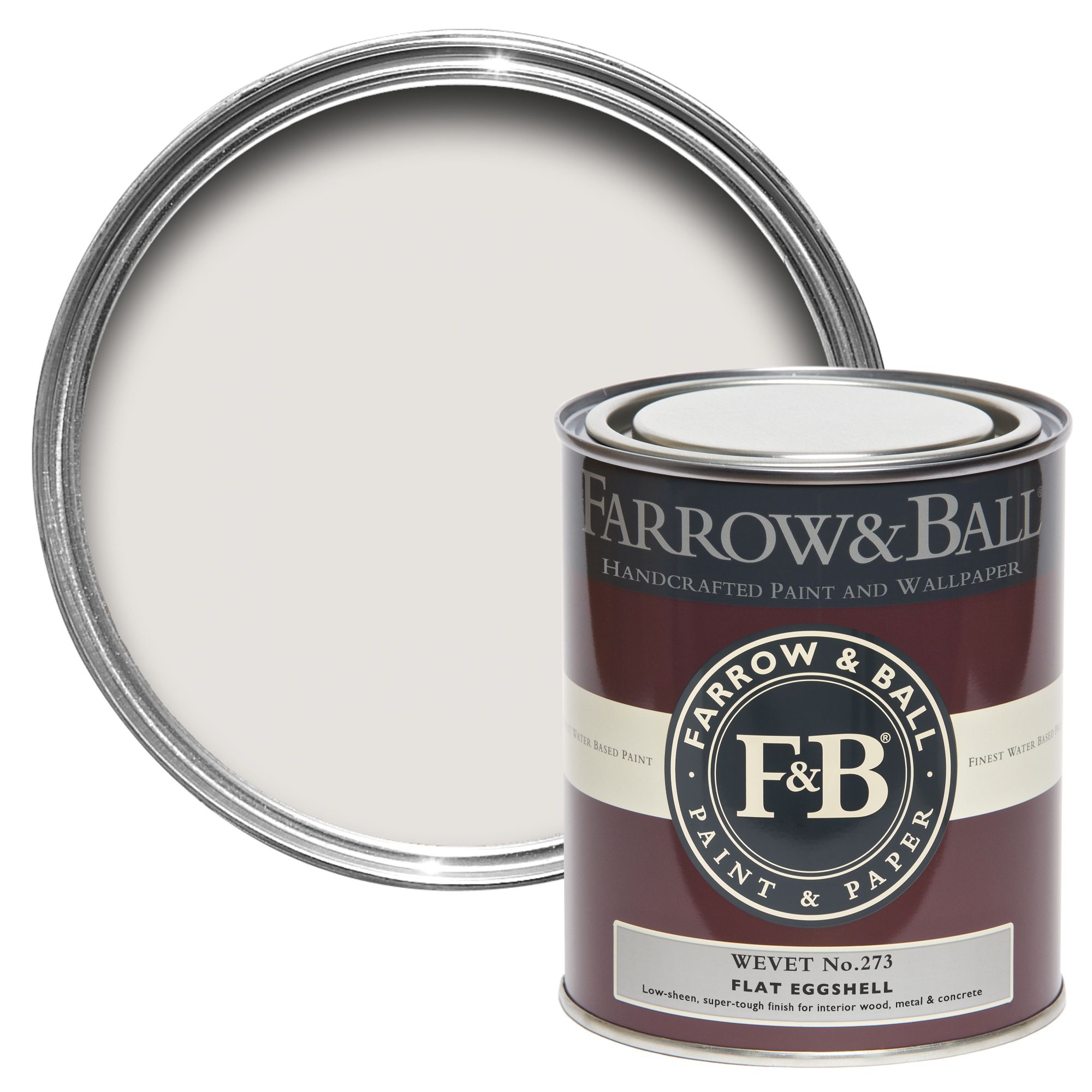 Farrow & Ball Wevet No.273 Flat eggshell Topcoat Paint, 750ml Tin