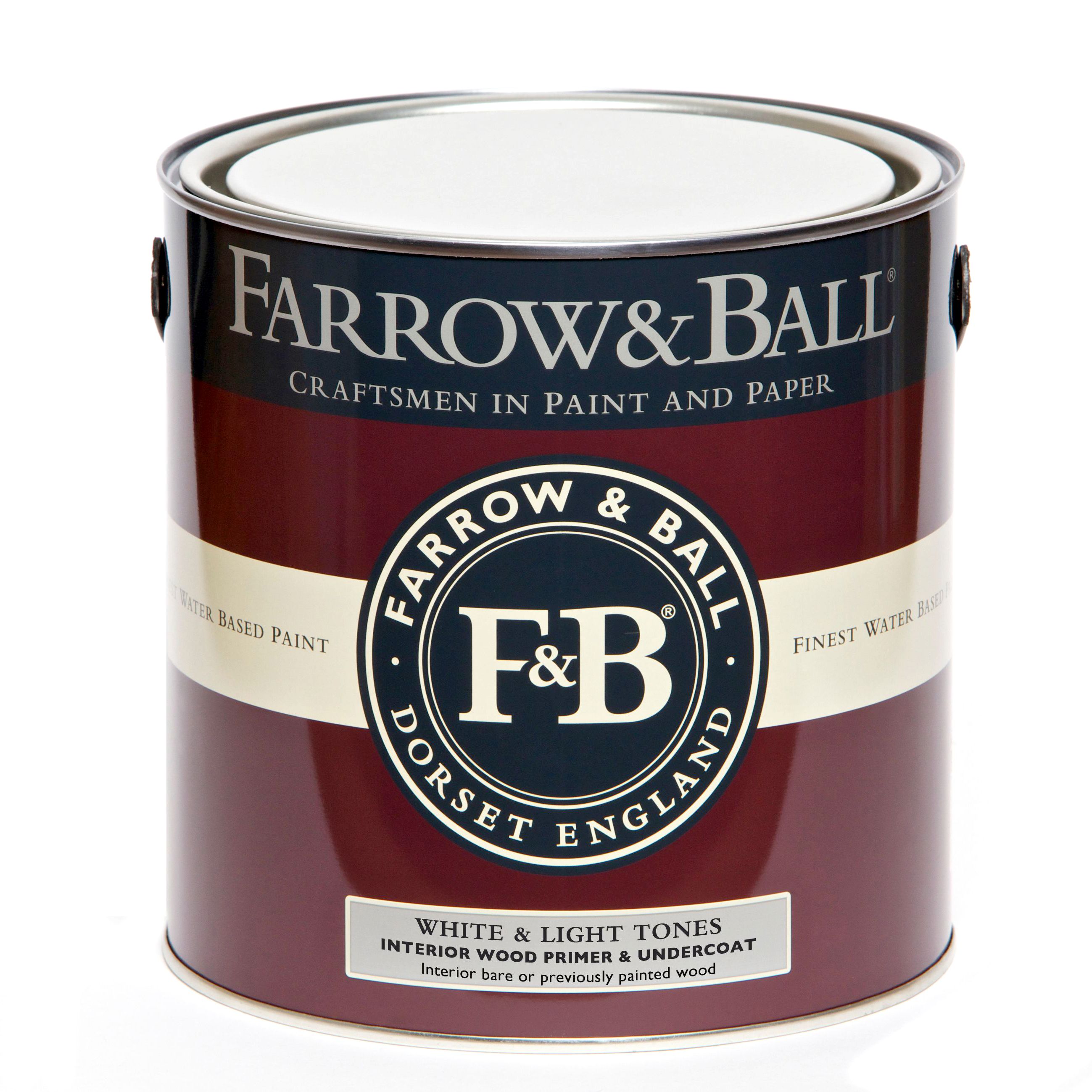 Farrow & Ball White & Light Tones Wood Primer & undercoat, 2.5L