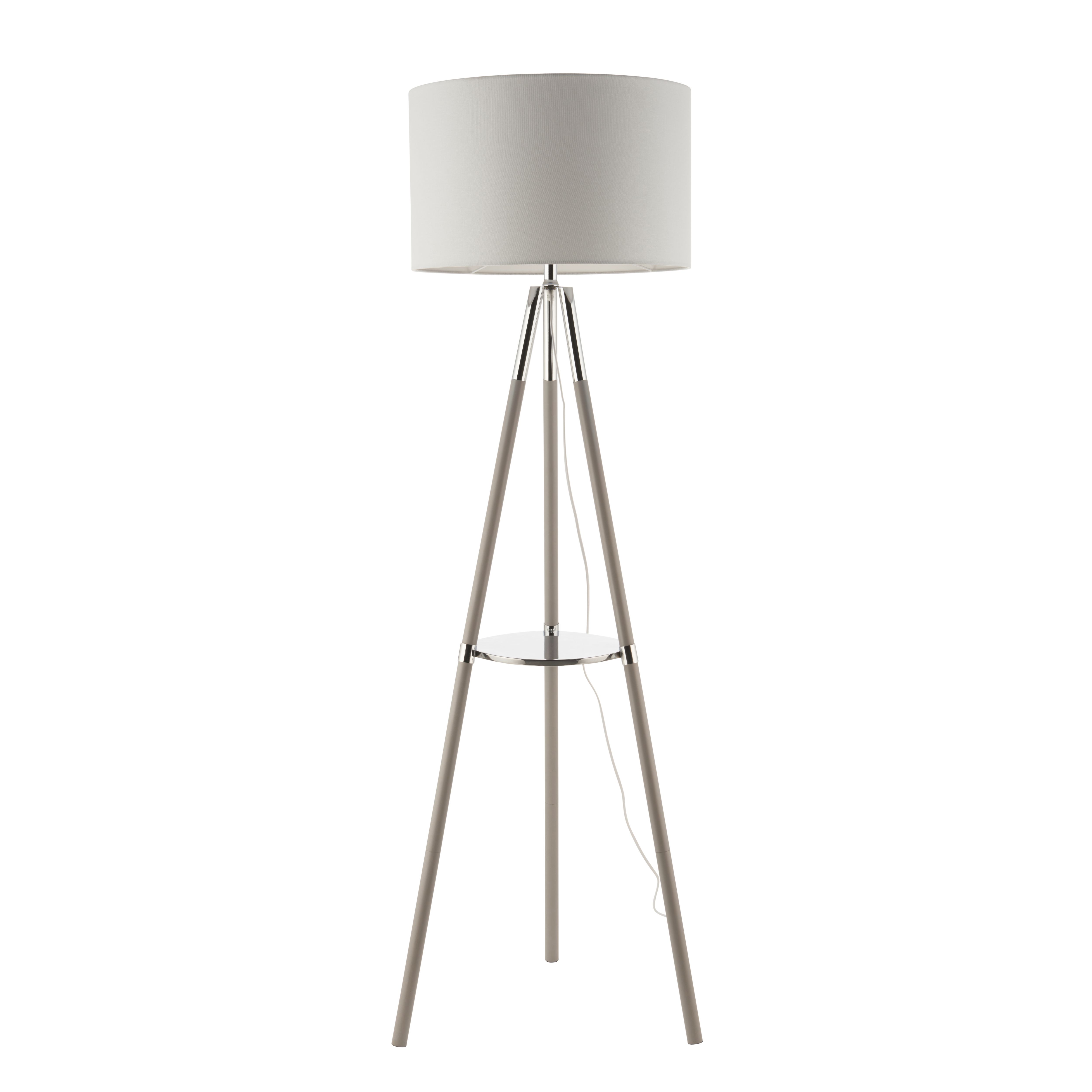 Shelved floor lamp deals grey