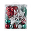 Festive gatherers Multicolour Metallic & glitter effect Plastic Christmas bauble set, Set of 100