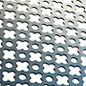 FFA Concept Silver effect Steel Perforated Sheet, (H)500mm (W)500mm (T)1mm