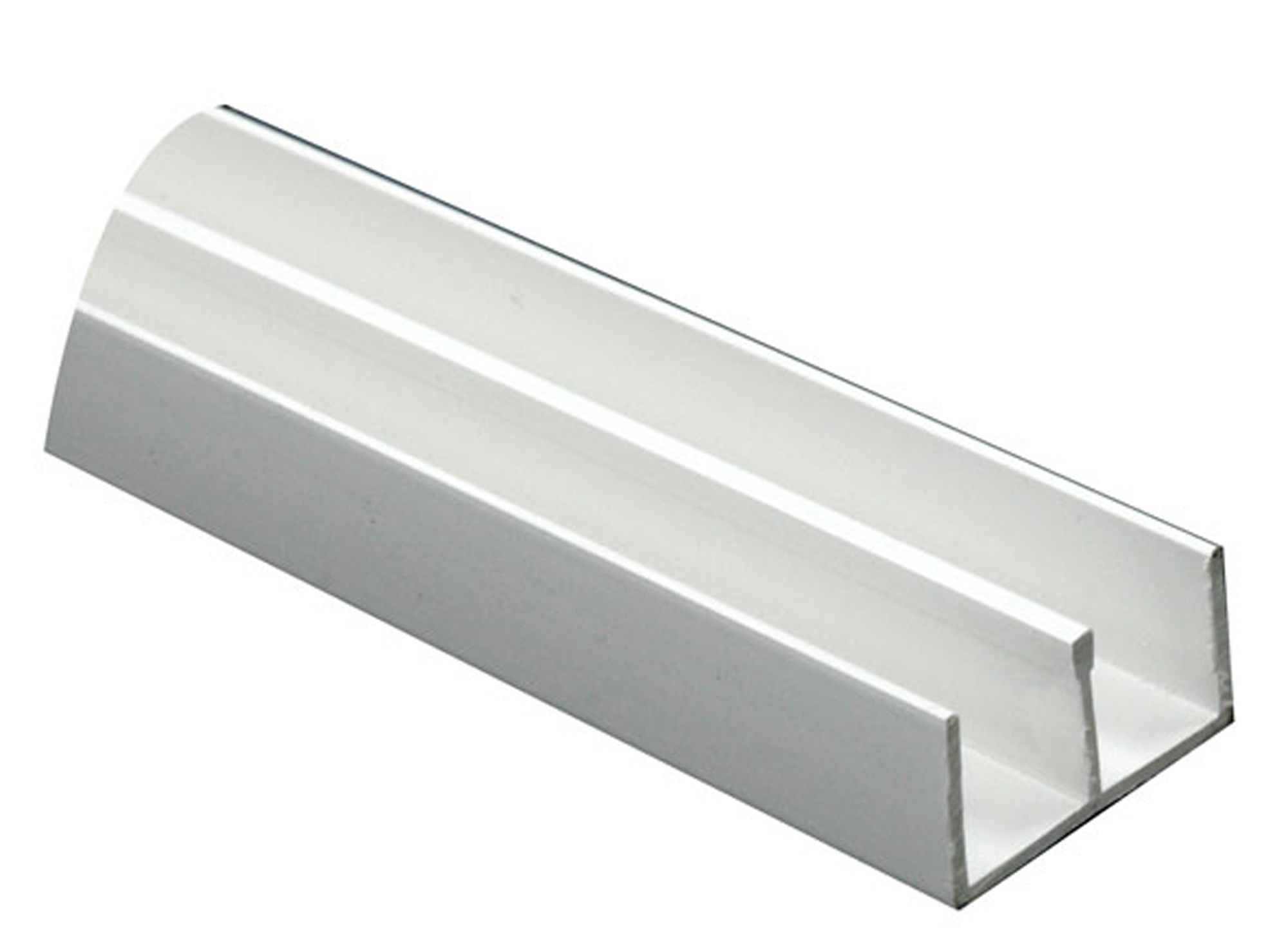 FFA Concept White Polyvinyl chloride (PVC) Double U-shaped Profile, (L)1m (W)21mm