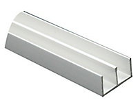 FFA Concept White PVC Double U-shaped Profile, (L)2m (W)21mm
