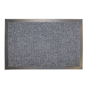 Fiji Grey Plain Heavy duty Barrier mat, 75cm x 45cm
