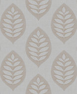 Fine Décor Ashbury Grey Leaf Glitter effect Embossed Wallpaper