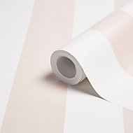 Fine Décor Little candy Pink Striped Mica effect Smooth Wallpaper