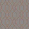 Fine Decor Apex Charcoal Metallic effect Geometric Smooth Wallpaper