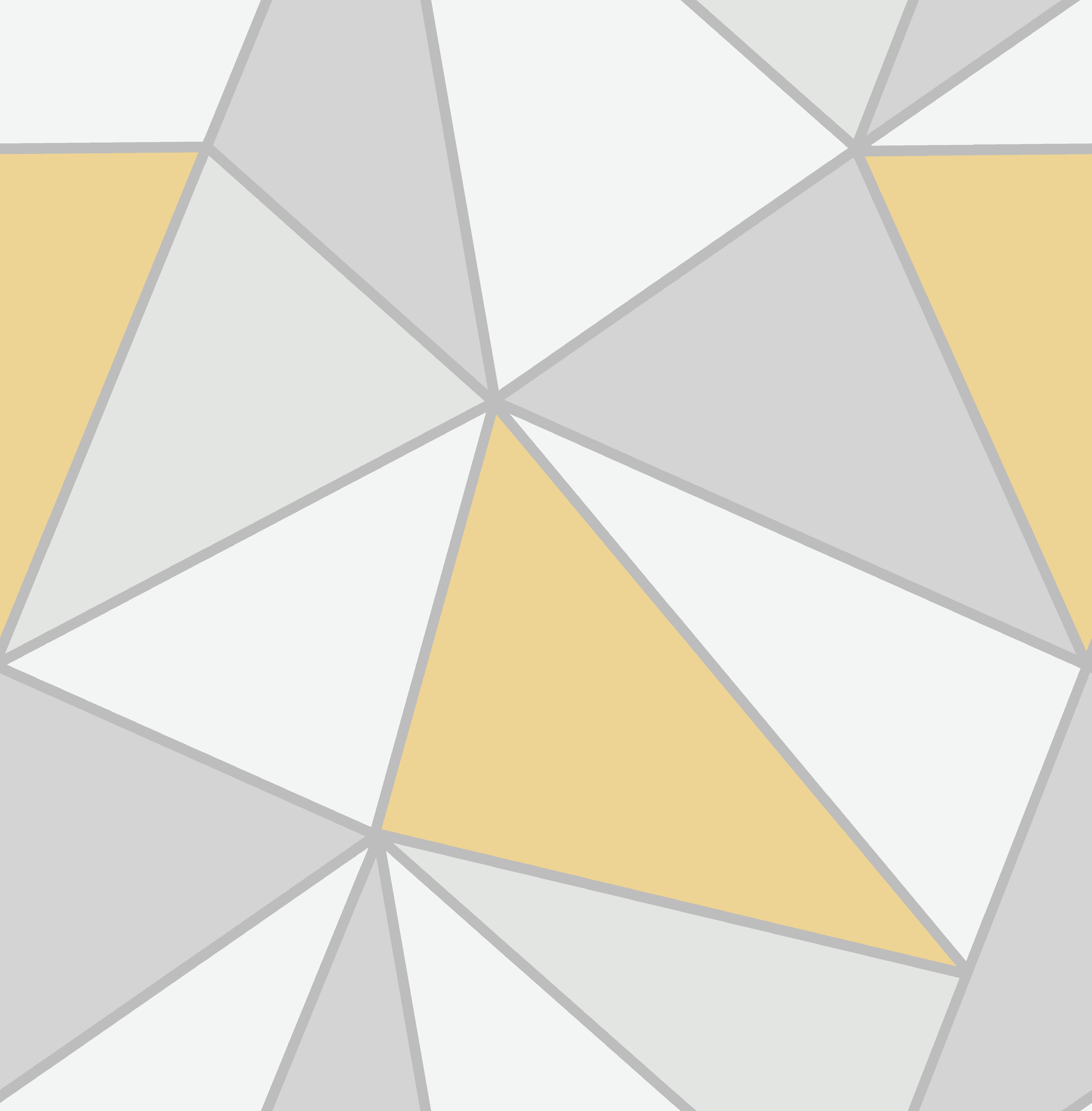 Fine Decor Apex Grey & yellow Metallic effect Geometric Smooth