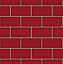 Fine Décor Ceramica Red Subway tile Blown Wallpaper