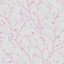 Fine Décor Laurel Mauve Floral Smooth Wallpaper Sample