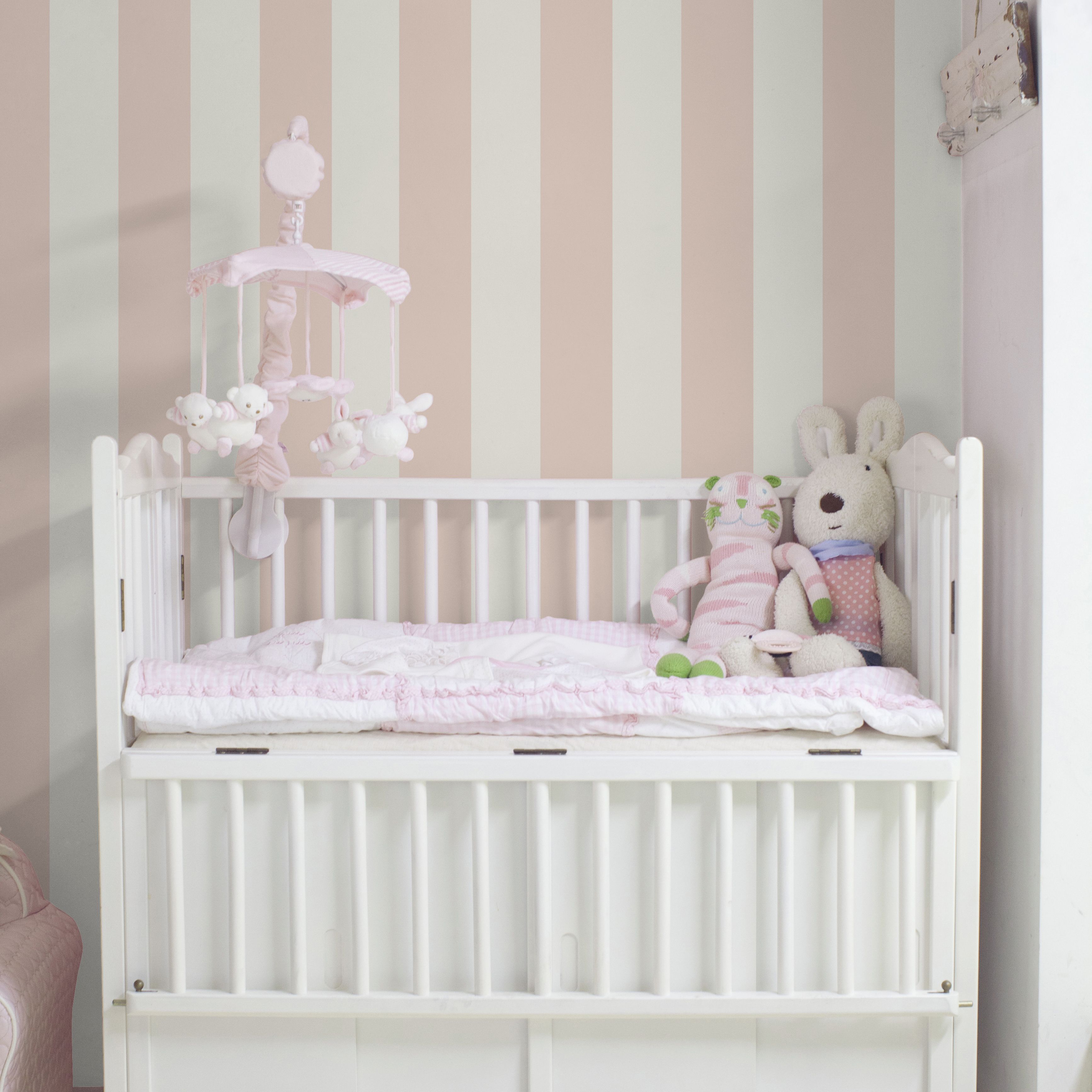 Light Pink Striped Wallpaper