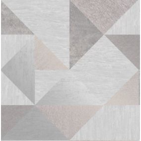 Fine Décor Melrose Grey Geometric Metallic effect Smooth Wallpaper