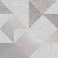 Fine Decor Melrose Grey Metallic effect Geometric Smooth Wallpaper