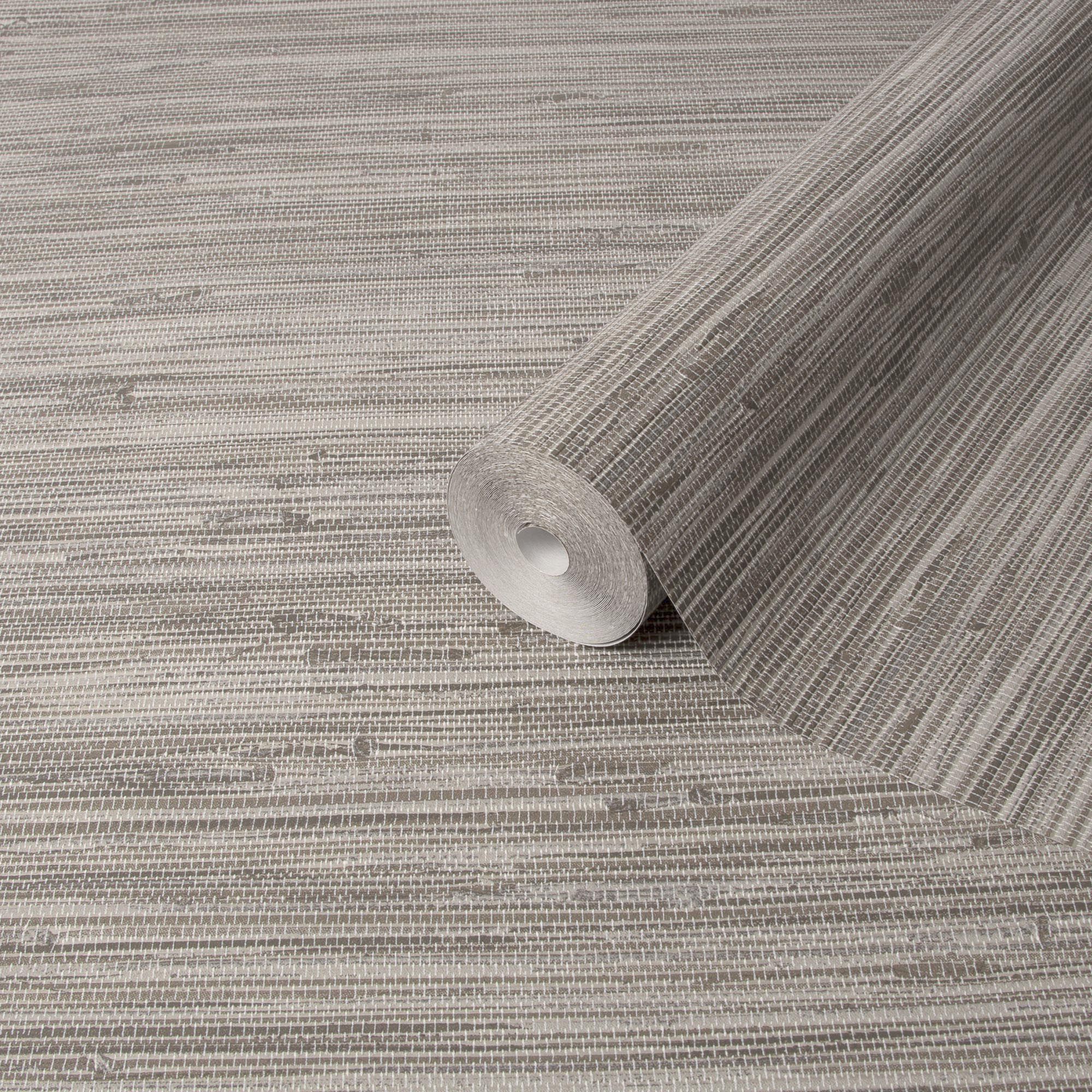 Fine Decor Stone Grasscloth Contemporary Textured Wallpaper