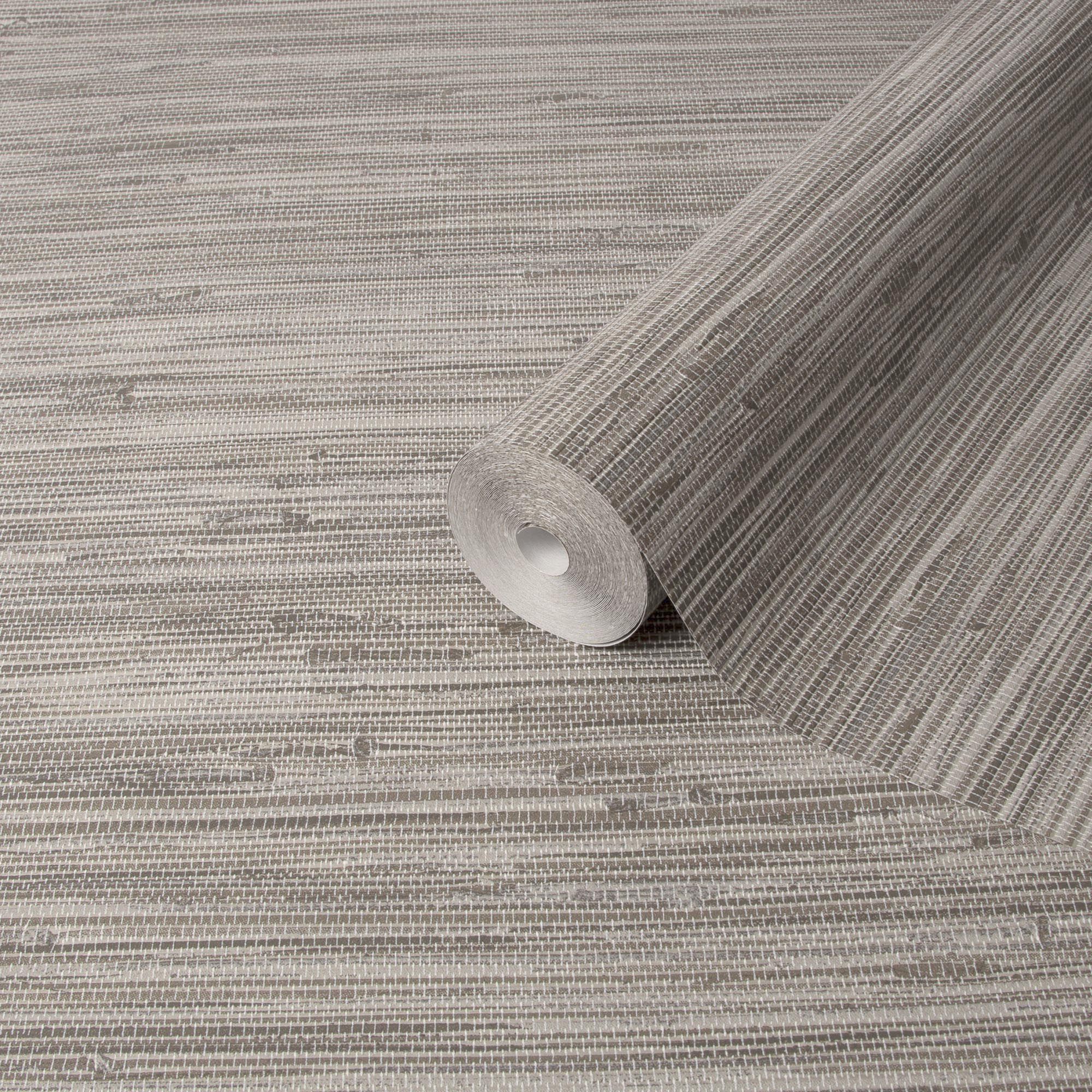 Fine Decor Stone Grasscloth Textured Wallpaper