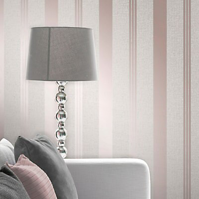 Fine Décor Striped Rose gold effect Embossed Wallpaper | DIY at B&Q