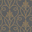Fine Décor Tuscany Black Damask Gold effect Textured Wallpaper