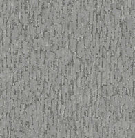 Fine Décor Winter Charcoal Textured Wallpaper