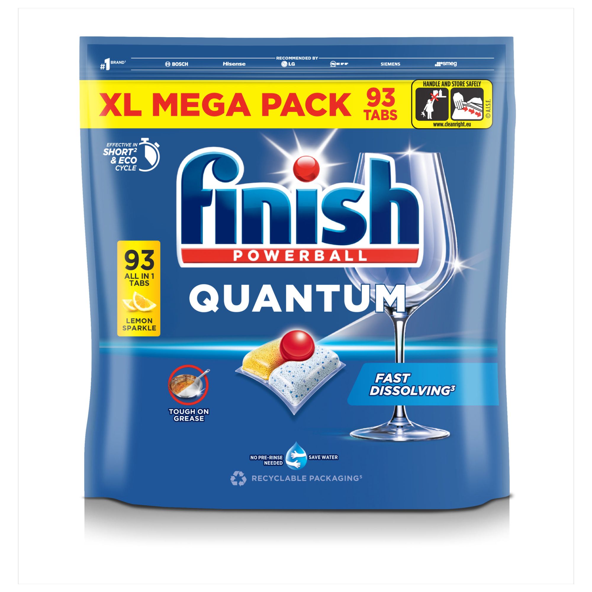 Finish Quantum Lemon Dishwasher tablets