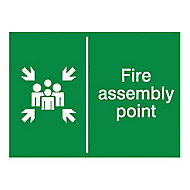 Fire assembly point Fire information sign, (H)150mm (W)200mm
