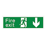 Fire exit Fire information sign, (H)125mm (W)400mm