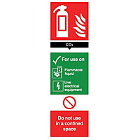 Fire hydrant CO2 PVC Safety sign, (H)280mm (W)85mm
