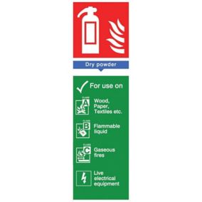 Fire hydrant dry powder Fire information sign, (H)280mm (W)85mm