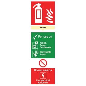 Fire hydrant foam PVC Safety sign, (H)280mm (W)85mm