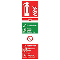 Fire hydrant water PVC Safety sign, (H)280mm (W)85mm