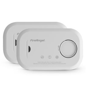 FireAngel FA6813 Wireless Standalone Carbon monoxide Alarm set with Replaceable battery, Pack of 2