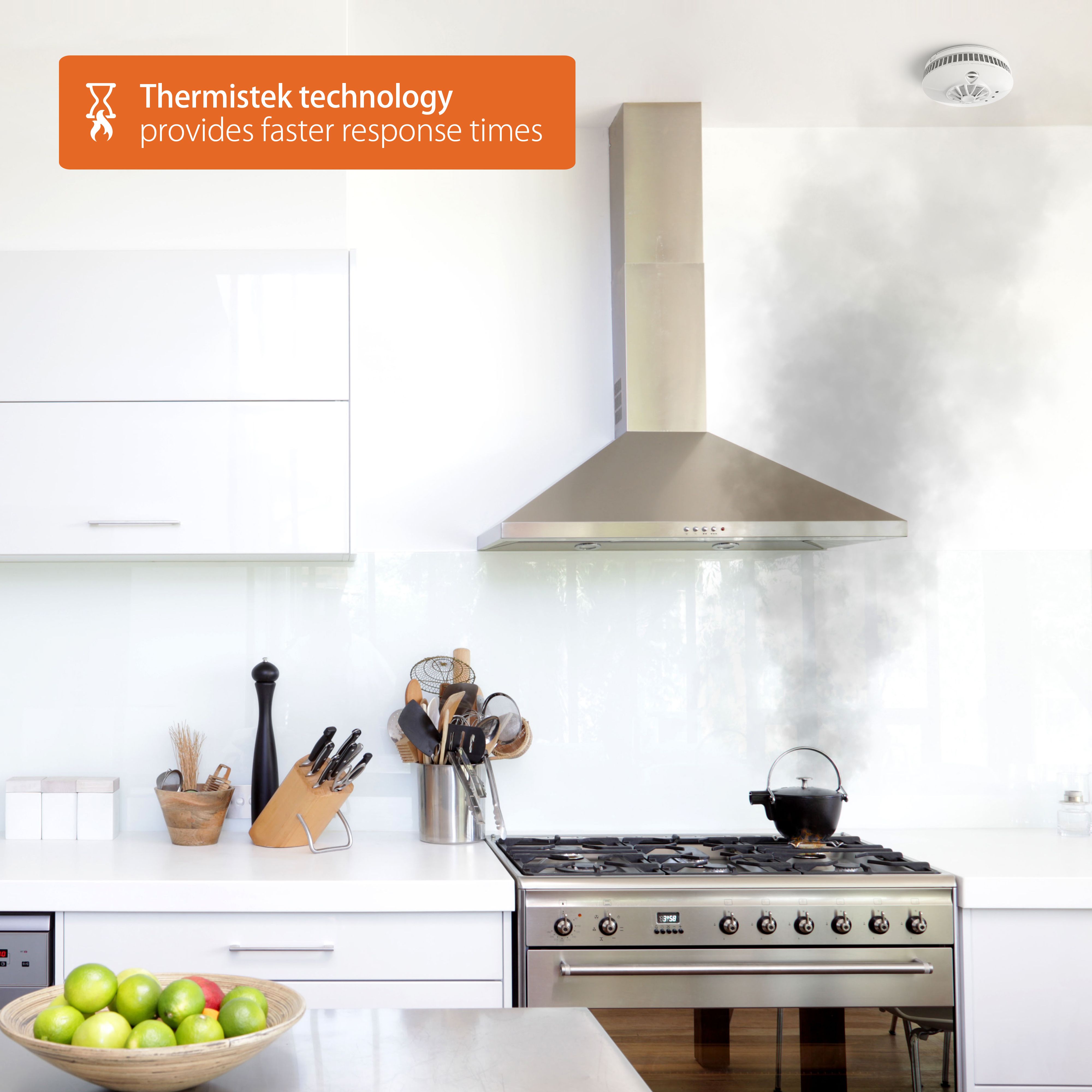 FireAngel Pro Connected Battery & mains-powered Interlinked Smart Heat alarm