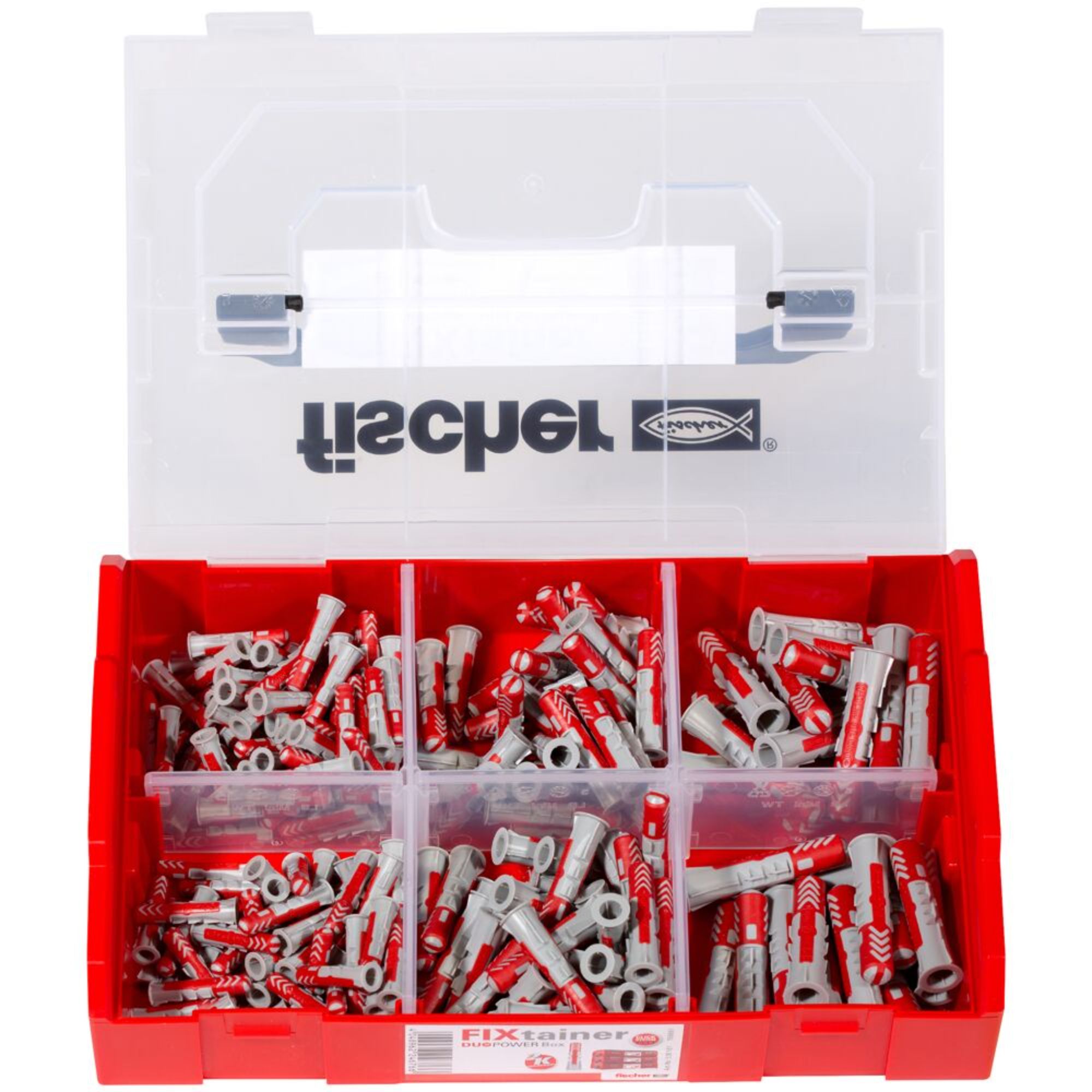 Fischer DuoPower Grey & red Nylon Wall plug, 210 pieces