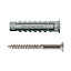 Fischer Grey Multi-purpose screw & wall plug (Dia)6mm (L)30mm, Pack of 50